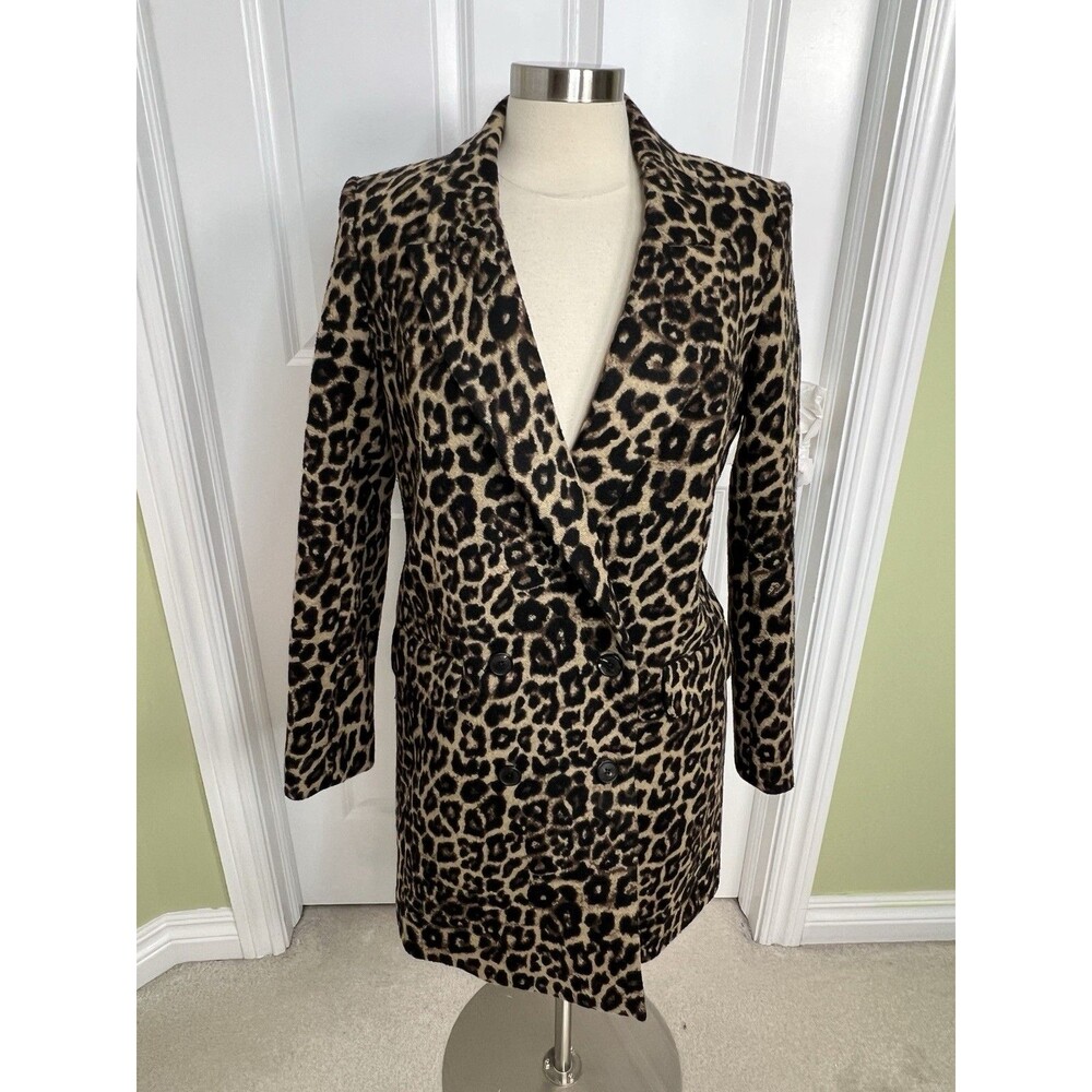 Veronica Beard Leopard Senna Dickey Coat Size 4